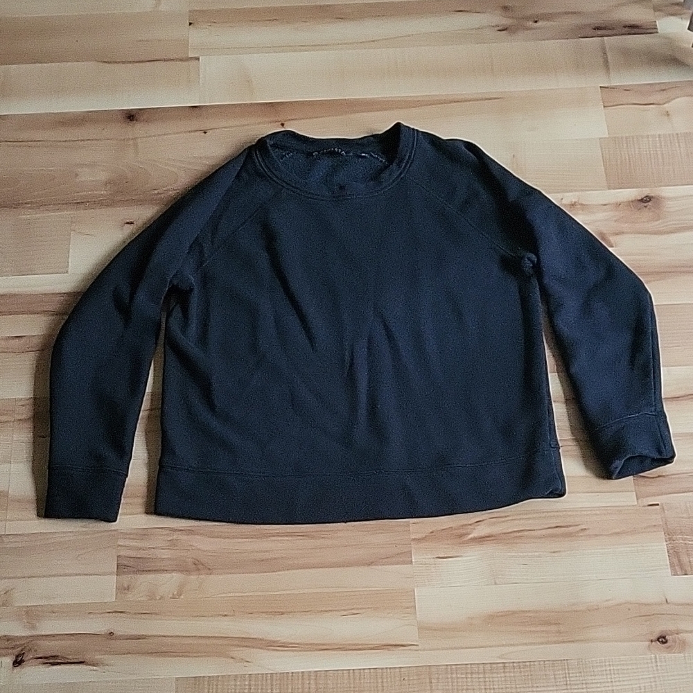 Athleta Athleisure Crewneck Sweatshirt Black Womens Medium